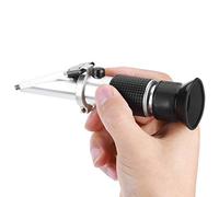 Tbest Réfractomètre 0-80% ATC Portatif pour Tester la Teneur en Sucre dans les Liquides, Miel, Système Optique élevé, RHB-80ATC Portable