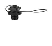 Tbest Remplacement de Valve de Bateau Gonflable de 22,9 Mm - Valve en Plastique Noir pour Bateaux Gonflables - Facile à Installer et Ajustement Universel