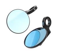 Tbest Rétroviseurs d'extrémité de Barre de Moto Ronds Bleus M8 M10 Supports de Rétroviseurs pour Cb1000r Cb1300 Cbr125r Rétroviseur Latéral de Guidon Noir Mat (noir mat)