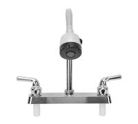 Tbest Robinet de Cuisine pour Camping Car, Robinet Evier Flexible a Deux