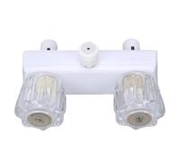 Tbest Robinet de Douche pour Camping Car, Valve de Dérivation à 2 Poignées for Salle de Bain de Caravane et Camping Car, Robinet de Remplacement avec Design Extérieur Moderne