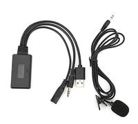 Tbest Rolgno Adaptateur Bluetooth 5,3 Voiture, Module Bluetooth de Voiture, Adaptateur de Câble AUX Bluetooth 5.0 avec Rempment D'appel Mains Libres de Microphone pour Mondeo