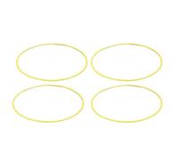 Tbest Roue de Roue Protecteur Scratch Self Adhésif Abs Guard Trim Rings pour 19 Pouces Roues de Voiture Universal Fit Yellow 4pcs
