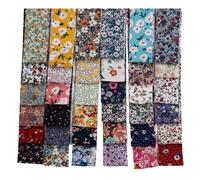 Tbest rouleau de tissu 36 pièces tissu de rouleau de gelée riche couleur vive large application doux pur coton quilting tissu pour