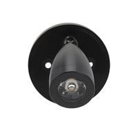 Tbest RV LED LECTURE LECTURE 12V à 24V Polied Polid Alivable Spotlight Marine Boat Truck Berth Lampe for Recreational Vehicles Ships Yachts Aluminium Alloy White (BLACK)