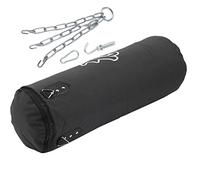 Tbest Sac de Sable de Boxe Professionnel Suspendu Type 80 Cm Sac de Boxe en Cuir PU épaissi avec Chaîne en Acier Inoxydable pour Fitness Gym Entraînement à Domicile Noir Creux (Style creux noir 80 cm)