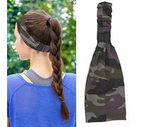 Tbest Sangle de Soudage Lumineux Doux pour la Course de Yoga, Bandes de Cheveux Désodorisées pour Fitness, Blue Polyester Lycra Headwaps (#4)