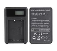 Tbest SEIVI Mirrorless Camera Battery Chargeur Single LCD Affichage USB Desktop pour Fuji NP W126 X Pro1 Pro2 A1 T1 Voyage en Plastique de Haute qualité Extérieur