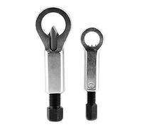 Tbest Séparateur D'écrou Extracteur de Vis de Boulon endommagé Casse-écrou 12 Pièces Ensemble Outil de Retrait D'écrou Arrondi rouillé Goujons Cassés Extracteur de Vis pour Embouts à