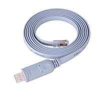 Tbest Serial Cable USB, Serial Cable USB,Cabo Serial Rj45,Câble De Console,Câble Plat De Console Série Usb2.0 Mâle vers Rj45 Mâle Cat5 pour Commutateurs De Routeurs