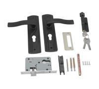 Tbest Serrure de poignée de porte avec clés Serrure de poignée de porte en acier au manganèse roulement silencieux ensemble de