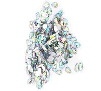 Tbest Sewing Rhinestone with Double Holes, 200pcs Pack (Couleur AB)