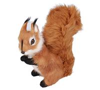 Tbest Simulation Squirrel Toy, Lifelike Plush Animal | Matériau doux, Idéal pour les enfants, Décoration d\'intérieur, Design réaliste