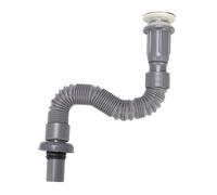 Tbest Siphon Flexible Universel pour Lavabo - Évacuation Rapide