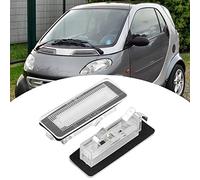Tbest Smart 450 Pommeau, Smart Fortwo Plates Lights Parts 450 Light Immatriculation License Plate,Car Number License Plate Led Light Lamp Convient Pour Smart Fortwo W450 W451 W453
