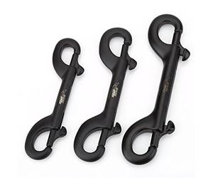 Tbest Snap de plongée, 90mm 100mm 115mm Crochet de Clip Double Erémité Crochet de Plongée Snap en Acier Inoxydable Noir Double pêne(115mm)