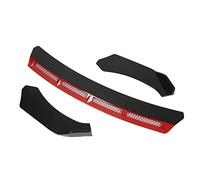 Tbest Spoilers et Wings3pcs Kit de Corps de Lèvre de Pare-chocs Avant Universel Spoiler Aile Modification de Voiture pour Automobile Noir (Rouge)