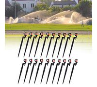 Tbest Spray Buzzle Outil D'irrigation de Rotation à 360 Degrés Efficace pour la Pelouse de Jardin, Plastique Durable, Buse, Arrosage D'arrosage, Ensemble 20pc