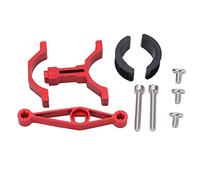 Tbest Support D'adaptateur de Porte-bidon de Vélo, Support de Bouteille d'eau Réglable, de Tige de Selle pour Vélos de Montagne de Route avec Alliage D'aluminium Haute (Rouge)