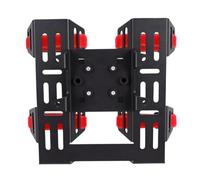 Tbest Support de Bidon de Carburant, Support de Bouteille D’Huile et Réservoir, Plaque en Aluminium avec Fente Standard, Finition Anodisée, for Valises Latérales de Moto