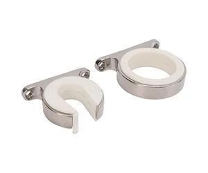 Tbest Support de Canne à Pêche pour Rangement Horizontal, Acier Inoxydable | Ajustement universel pour marine, camion, camping-car, facile à installer, conception peu encombrante, options de montage