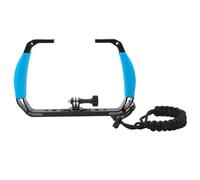 Tbest Support de Plongée sous-Marine en Silicone Antidérapant avec 2 Griffes Froides (1/4 Po et 3/8 Po) et 3 Vis (1/4 Po et 3/8 Po) pour Caméra d'action, Accessoire pour Photographie (Bleu Ciel)