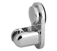 Tbest Support de Pomme de Douche Réglable sans Perceuse, Support Mural, Ventouse pour Salle de Bain, 5 Engrenages d'angle, Forte Adhérence Universelle G1/2 ", Argent ([Ventouse] Siège de douche