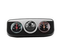 Tbest Support de Tableau de Bord Voiture, Thermomètre Hygromètre 3 en 1,