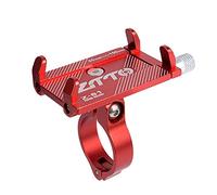 Tbest Support de Téléphone de Vélo en Alliage d'aluminium, Support de Guidon pour Moto, Coussinet en Caoutchouc Antidérapant, Réglable à 360 °, Poignée Sécurisée à 4 Griffes, Convient aux