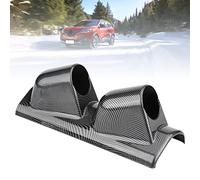 Tbest Support Universel de Support de Dosette de Montage sur Pilier de Jauge de Compteur de Sport de Course Robuste Simple Double Triple Trous en Plastique ABS Fibre de Carbone pour (Double trou)