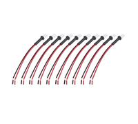 Tbest T10 Câble D'extension Mâle Mâle étanche du Faisceau de Câbles à Haute Température Durable pour les Feux Arrière du Frein à Signal de Virage 10 Pcs