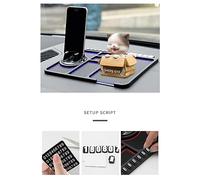 Tbest Tableau de Tableau de Bord Non Glissant Support de Téléphone Mobile Universal Silicone Storage Cushion Car Dash Pad pour Voitures SUV TURS (rouge)