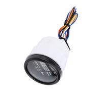 Tbest Tachymètre Numérique de Pression D'huile et de Température de L'eau, Affichage rétroéclairé Bleu, Jauge 3 en 1, Moniteur de Température RPM pour Voitures, Camions, (Cadran noir Couvercle noir)