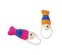 Tbest Tapis à Gratter en Sisal en Forme de Poisson pour Chat d'intérieur, Jouet à Gratter pour Chaton, Planche de Jeu Interactive, Soulagement de l'ennui