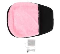 Tbest Tapis de Souris Chauffant USB, Chauffe-Mains Spacieux (Pink) | Matière peluche douce, Idéal par temps froid, Support de poignet confortable