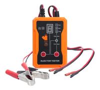 Tbest Testeur et Nettoyant D'injecteur de Carburant avec écran LCD 8 Modes D'impulsion 2 Bornes de Sortie pour Injecteurs EFI GDI Kit D'outils de Diagnostic Automobile 12 V (Orange)
