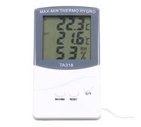 Tbest Thermomètre Numérique Extérieur Intérieur 25% à 98% -50 à 70 ℃ avec Sonde Grand Compteur d'humidité de la Température Sn, Thermomètre Extérieur pour Outils de Jardin