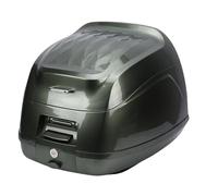 Tbest Top Case de Moto Universel 32L Coffre de Moto Support de Rangement de Queue avec Serrure à clé pour Motos Scooters Matériau ABS Style Vintage (Green)