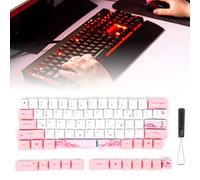 Tbest Touches Japonaises Noir et Blanc 72 Touches Touches Gris Blanc Accessoires Informatiques Périphériques 73PCs Touches de Sublimation T Accessoire Clavier Mécanique Pièces PC avec (6064 Filles)