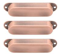 Tbest Trio de Couverture de Camionnette en Laiton Durable, Coque de Pick-up de Bobine Simple à Installer pour les Guitares, Accessoires Essentiels pour les Guitaristes électroniques (Cuivre)