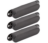 Tbest Trio de Couverture de Camionnette en Laiton Durable, Coque de Pick-up de Bobine Simple à Installer pour les Guitares, Accessoires Essentiels pour les Guitaristes électroniques (BLACK)