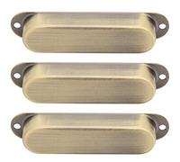 Tbest Trio de Couverture de Camionnette en Laiton Durable, Coque de Pick-up de Bobine Simple à Installer pour les Guitares, Accessoires Essentiels pour les Guitaristes électroniques (Bronze)
