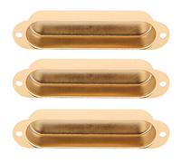 Tbest Trio de Couverture de Camionnette en Laiton Durable, Coque de Pick-up de Bobine Simple à Installer pour les Guitares, Accessoires Essentiels pour les Guitaristes électroniques (Doré)