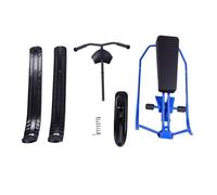 Tbest Trottinette de Neige, Doubles Freins, capacité de Charge de 80 Kg | Cadre en Fer ABS PU, Stations de Ski, Corde de Traction, Poignée de Direction, Âges de 4 à 14 Ans, Skis Résistants à