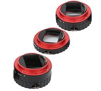 Tbest Tube D'extension Macro EF, Mise au Point Automatique, Kit D'adaptateur en Alliage D'aluminium de Haute Précision pour Appareils Photo Numériques 13mm 21mm 31mm Noir