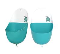 Tbest Urinoir pour bébé pour Garçons Urinoir d'apprentissage de la propreté Portable Pliable en PP TPR avec Crochets et Bouchons de Drainage Capacité de 2 Bouteilles Léger adapté aux Voyages