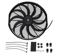 Tbest Ventilateur de Refroidissement de Radiateur Universel 389 Mm, Ventilateur électrique Push-pull 12 V 120 W avec Supports de Montage pour la Plupart des Véhicules et Moteurs