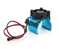 Tbest Ventilateur de Refroidissement RC, aileron de Refroidissement du Moteur du radiateur du Moteur de la Voiture RC pour 1/10 Voiture RC Traxxas TRX-4(Bleu)