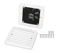 Tbest Ventilateur D'extraction de Ventilation Latérale RV, Ventilateur D'aération 97x97mm ABS 12V 1.2W avec Moustiquaire, pour Remorque Cuisine Salle de Bains Caravane Yacht