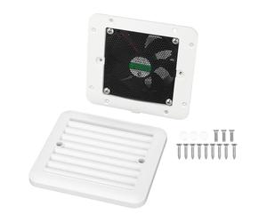 Tbest Ventilateur D'extraction de Ventilation Latérale RV, Ventilateur D'aération 97x97mm ABS 12V 1.2W avec Moustiquaire, pour Remorque Cuisine Salle de Bains Caravane Yacht